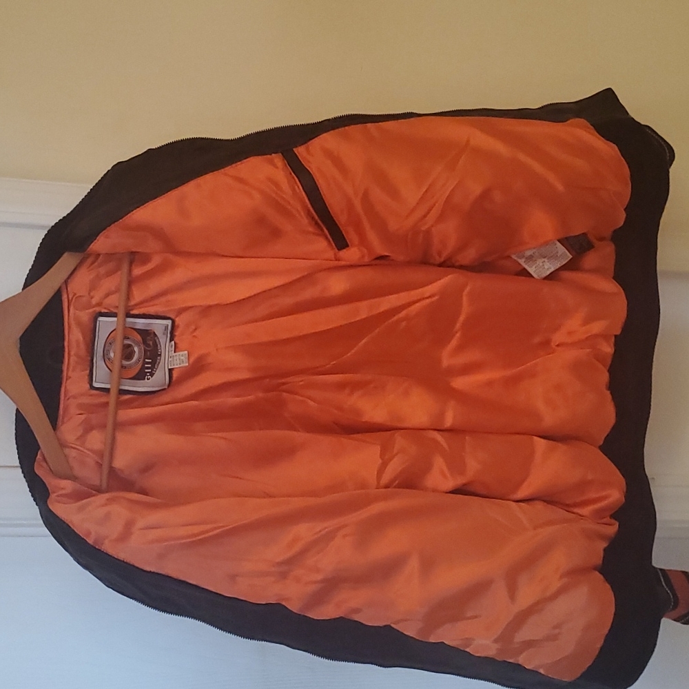 NHL OFFICIAL AUTHENTIC VINTAGE 100% GENUINE LEATHER G'lII FLYERS JACKET - Picture 3 of 13